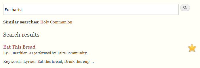 Example of related search